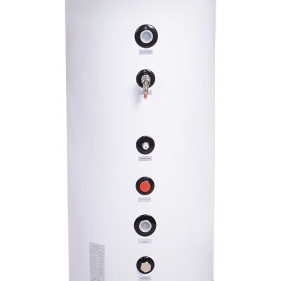 Depósito de inercia bomba de calor - Depósito de agua de 100L - Acero inoxidable - 47 x 104,5 cm