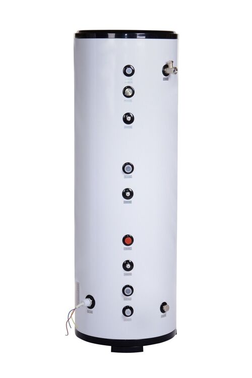 Buffervat warmtepomp - 200L watertank - RVS - 52 x156 cm
