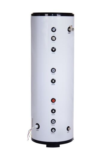 Ballon tampon pompe à chaleur - Réservoir d'eau 200L - Inox - 52 x156 cm