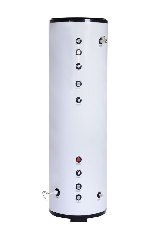 Buffervat warmtepomp - 300L watertank - RVS - 56x186 cm