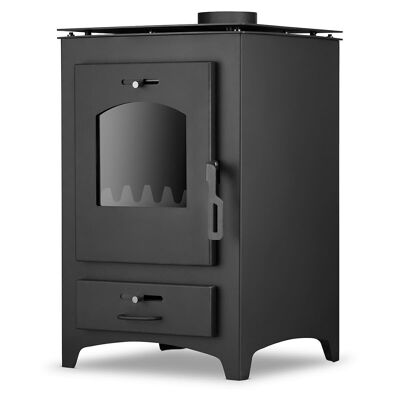 Central heating Wood stove - steel - freestanding - 26kw