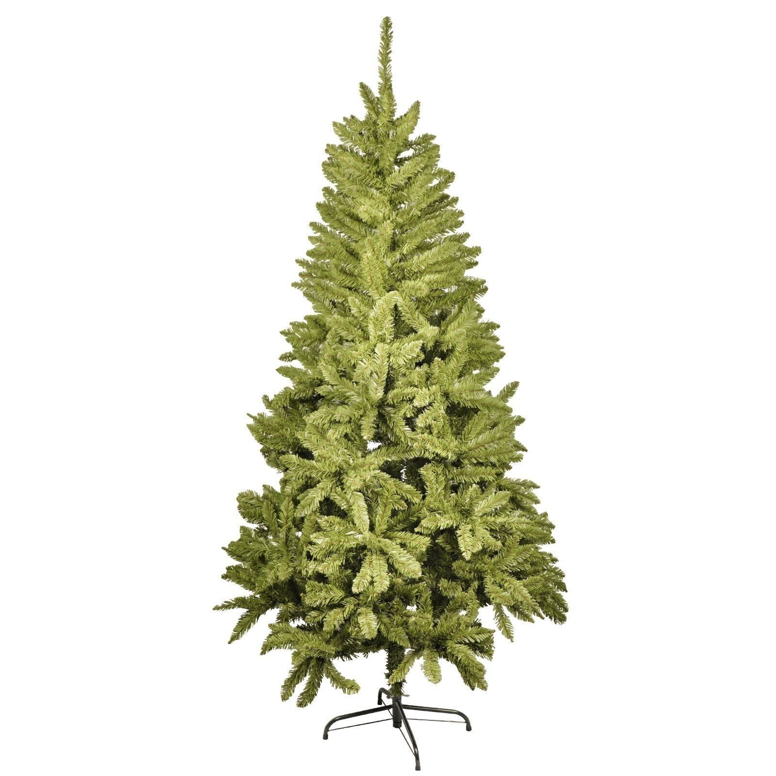 Sapin de Noël artificiel - 220 cm - vert épicéa - pied en acier