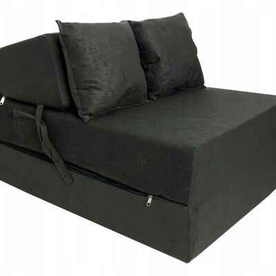 Colchón plegable - colchón para invitados - 200x70x15 cm - antracita -