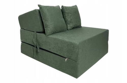 Opvouwbaar matras - logeermatras - 200x70x15 cm - groen