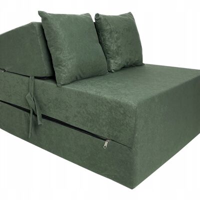 Foldable mattress - guest mattress - 200x70x15 cm - green