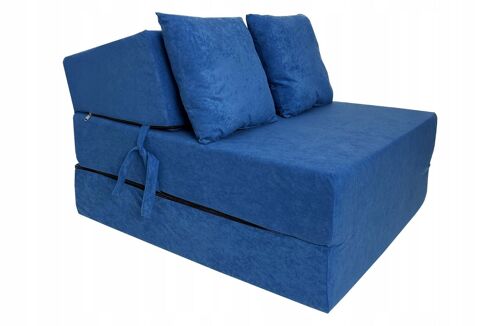 Opvouwbaar matras - logeermatras - 200x70x15 cm - blauw