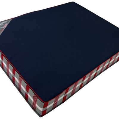 Dog cushion - dog mattress - 65x50x10 cm - waterproof - blue