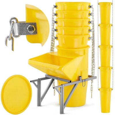 Vertedero de basura - con estructura de soporte - 10m - 11 piezas - Ø 60-41 cm