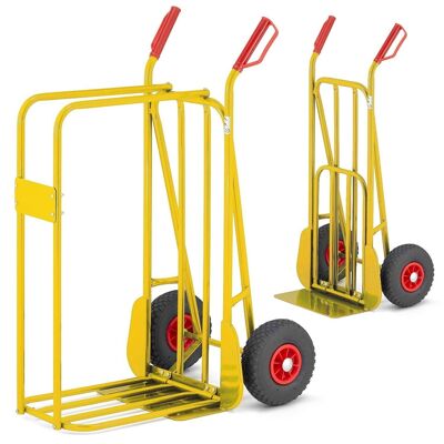 Hand truck - timber cart - foldable - up to 280 kg - blue