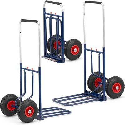 Hand truck - hand cart - foldable - up to 150 kg - blue