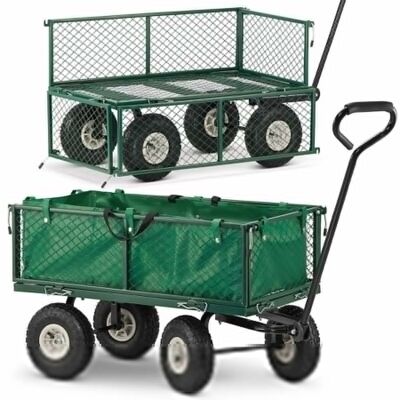 Garden cart - up to 450 kg - foldable - 96x51 cm - with pneumatic tires