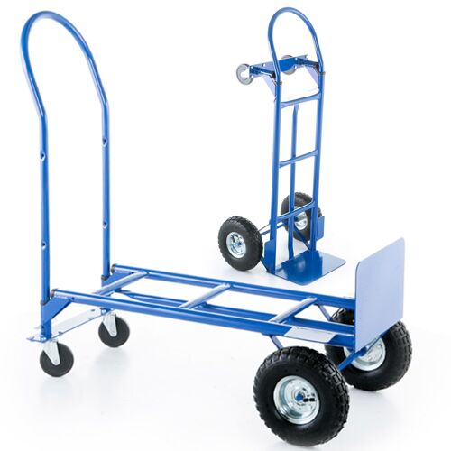 Steekwagen - Transportwagen - tot 250 kg - luchtbanden - blauw