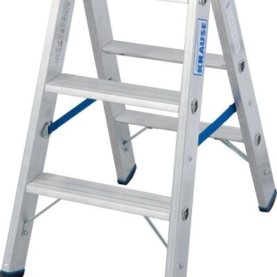 Escalier de ménage - 2x 3 marches - aluminium - hauteur de travail 225 cm