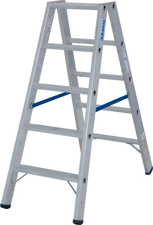 Huishoudtrap - ladder - 2x 5 treden - aluminium - 70 cm hoog