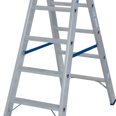 Escalier de ménage - échelle - 2x 5 marches - aluminium - hauteur 70 cm