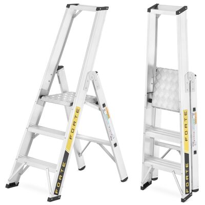 Ladder - household stairs - 3 steps - aluminum - 47.5x75x127 cm