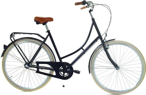 Damesfiets - 28 inch - met 3 versnellingen - marineblauw, crème