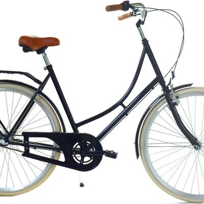 Bicicleta para mujer - 28 pulgadas - con 3 marchas - azul marino, crema
