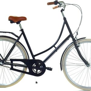 Vélo femme - 28 pouces - avec 3 vitesses - bleu marine, crème