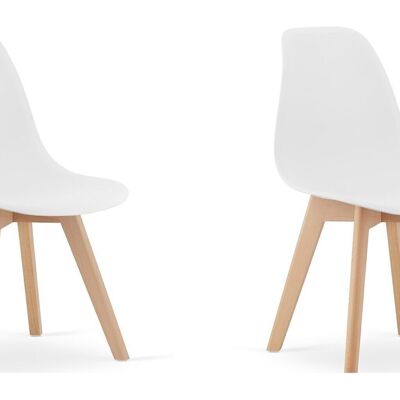 Chaises de salle à manger KITO - lot de 2 chaises de table à manger - blanc