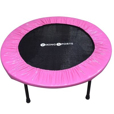 Trampoline de fitness - pliable - ⌀ 101x22,5 cm - rose