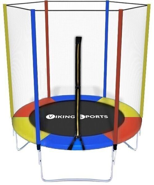 Trampoline - 183 cm - met veiligheidsnet - regenboog