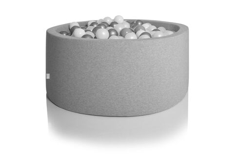 Achat Piscine à balles - ronde - 90x40 cm - avec 200 balles - gris, blanc  en gros