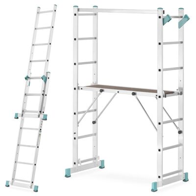 Indoor scaffolding and ladder - 6 in 1 - 300 cm working height - foldable