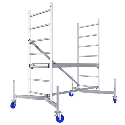 Mobile scaffolding - 3m working height - with flap - aluminum