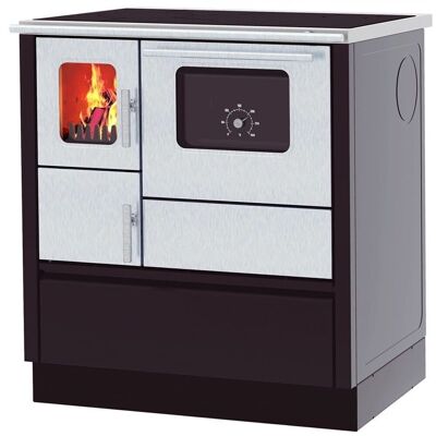 Wood stove - 75x60x85cm - 8kW - black gray - A+