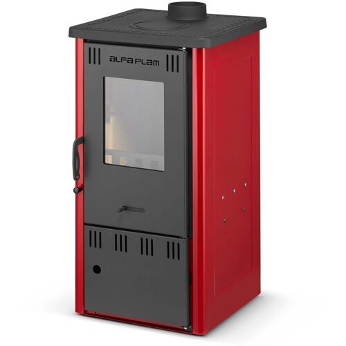 Houtkachel - energielabel A - 6,5 kW - rood