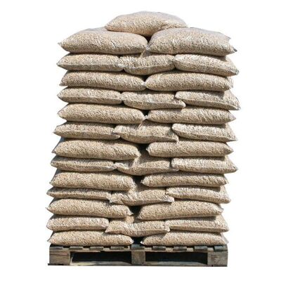 Medio palet de pellets de madera - 34 sacos - 527 kg - orgánico