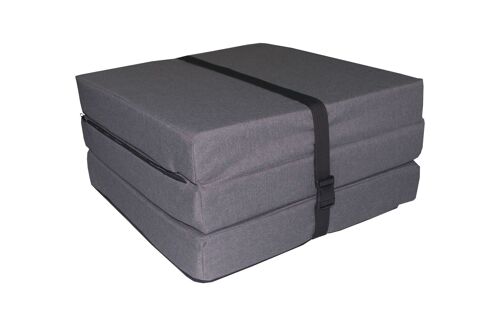 Opvouwbaar matras - logeermatras - 195x60x8 cm - grijs