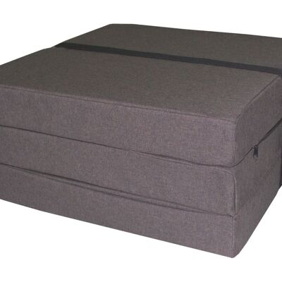 Foldable mattress - guest mattress - 195x60x8 cm - brown