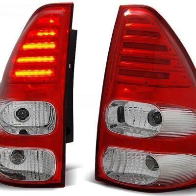 Taillights TOYOTA LAND CRUISER 120 03-09 RED CLEAR LED