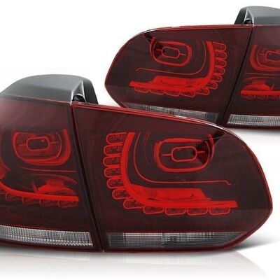 Taillights VW GOLF 6 10 08-12 RED CLEAR LED