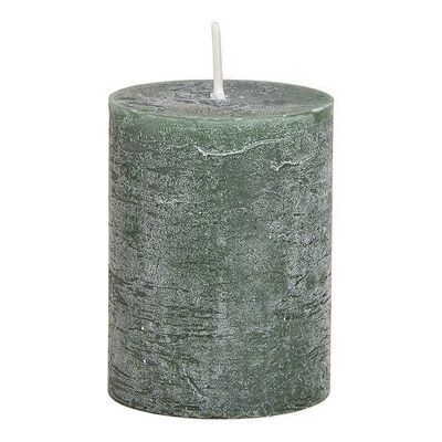 Candle 6.8x9x6.8cm made of green wax