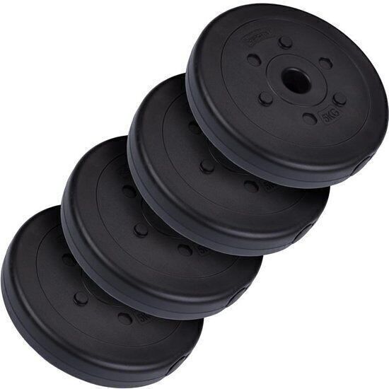 Compra 20 kg Juego de discos de pesas pl stico 30 mm 4x5 kg al por