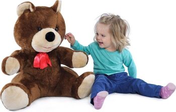 Grand ours en peluche marron 100 cm