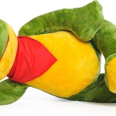 Large cuddly toy frog green yellow 125 cm XL
