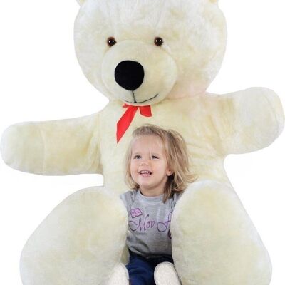 Großer Teddybär 2 Meter weiß 205 cm XXL