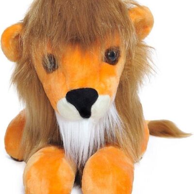Large cuddly toy lion orange 160 cm XXL