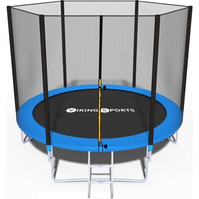Trampoline 244 cm with safety net - blue
