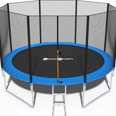 Trampoline 366 cm with safety net blue up to 150 kg