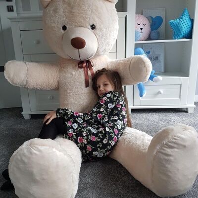Großer Teddybär 2 Meter creme 205 cm XXL