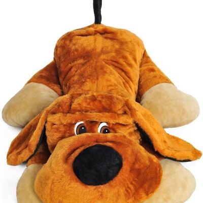 Large cuddly toy dog orange 110 cm XL