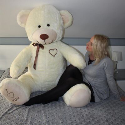 Großer Teddybär creme Ich liebe dich