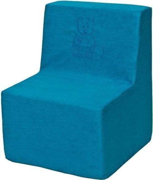 Kinder meubel - Kinder fauteuil - Kinderbankje - Blauw - 50 x 40 x 40 cm - 210 gram