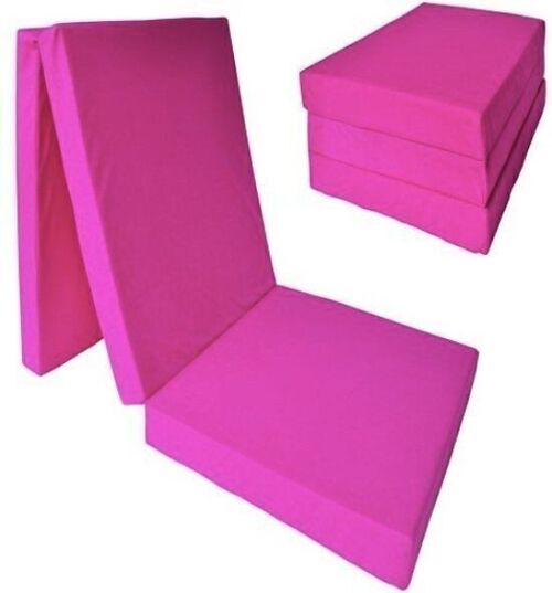Logeermatras extra dik - roze - camping matras - reismatras - opvouwbaar matras - 195 x 70 x 15