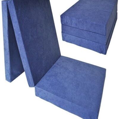 Guest mattress Navy Blue - foldable mattress - 195x80x15 cm - camping mattress
